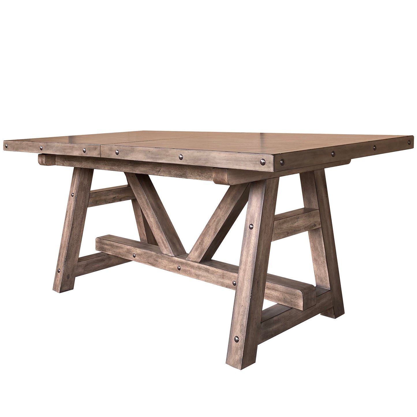 LODGE DINING DINING COUNTER HEIGHT TABLE 86 IN. X 42 IN. TO 110 IN, (24 IN BUTTERFLY LEAF)