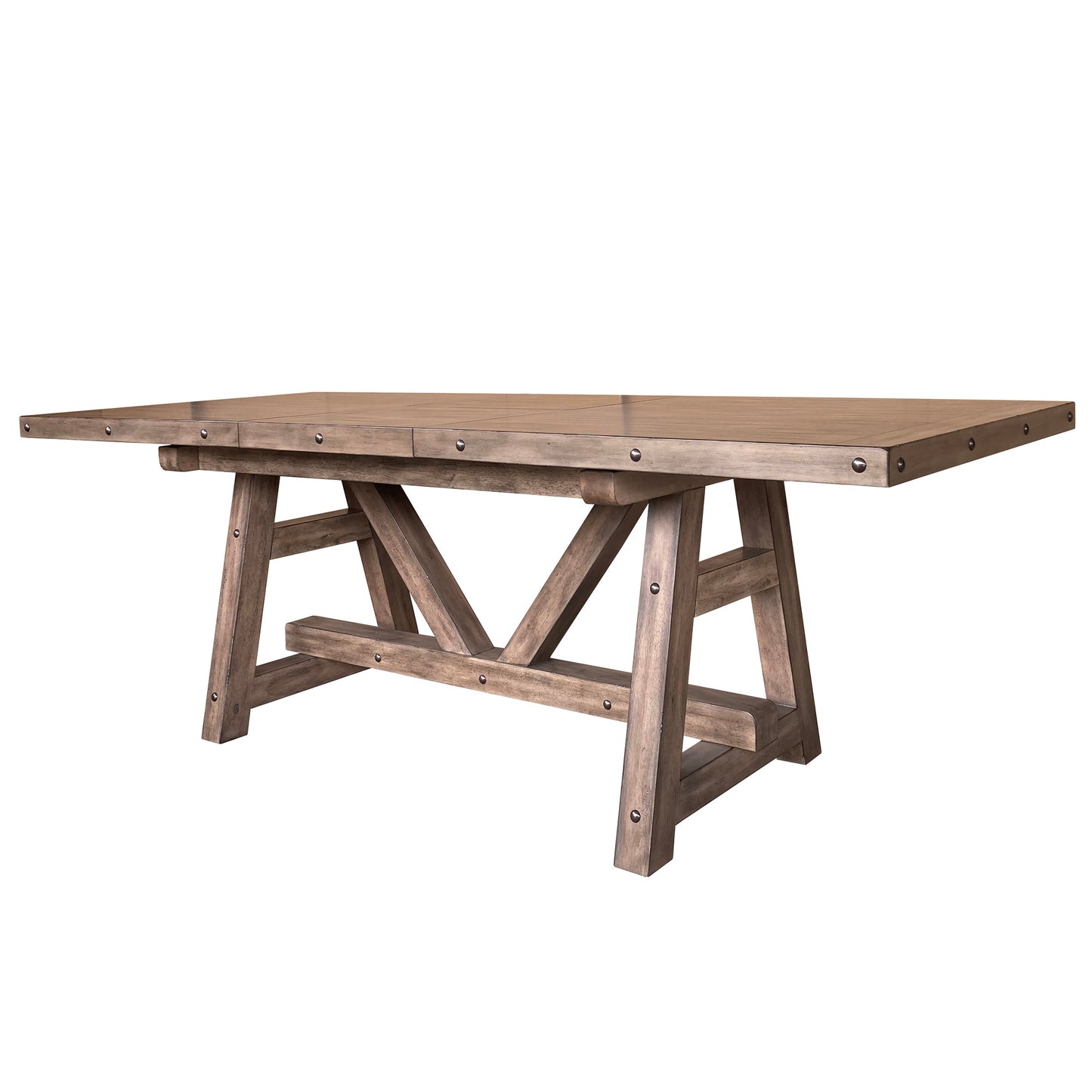 LODGE DINING DINING COUNTER HEIGHT TABLE 86 IN. X 42 IN. TO 110 IN, (24 IN BUTTERFLY LEAF)