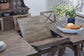 LODGE DINING DINING COUNTER HEIGHT TABLE 86 IN. X 42 IN. TO 110 IN, (24 IN BUTTERFLY LEAF)