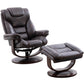 MONARCH - TRUFFLE MANUAL RECLINING SWIVEL CHAIR AND OTTOMAN