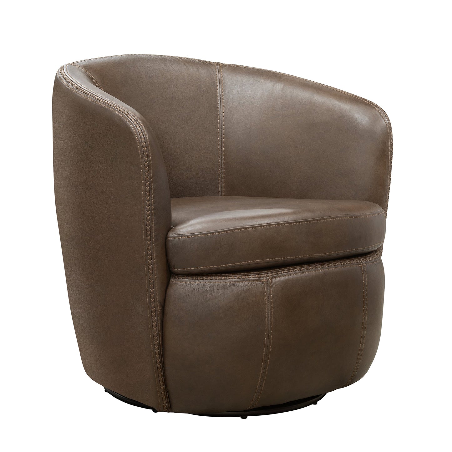 BAROLO - VINTAGE BROWN SWIVEL CLUB CHAIR