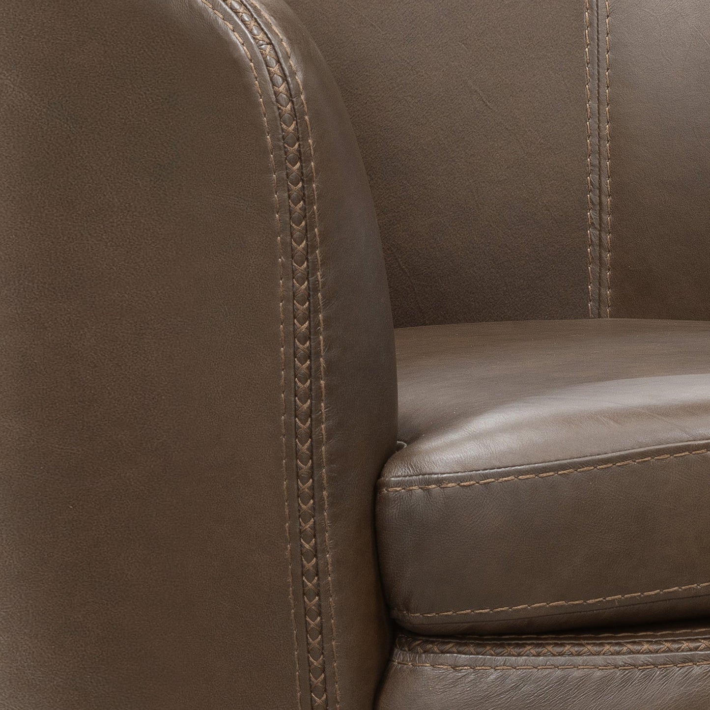 BAROLO - VINTAGE BROWN SWIVEL CLUB CHAIR
