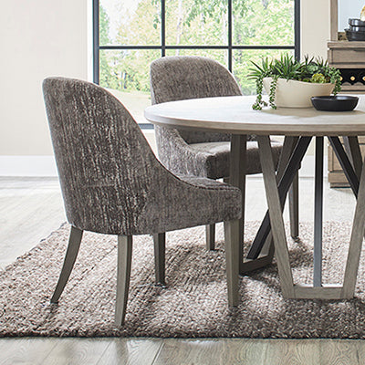 PURE MODERN DINING UPHOLSTERED ARMLESS SIDE CHAIR