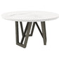 PURE MODERN DINING 54 IN. ROUND TABLE W/ WOOD BASE