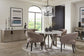 PURE MODERN DINING 54 IN. ROUND TABLE W/ WOOD BASE