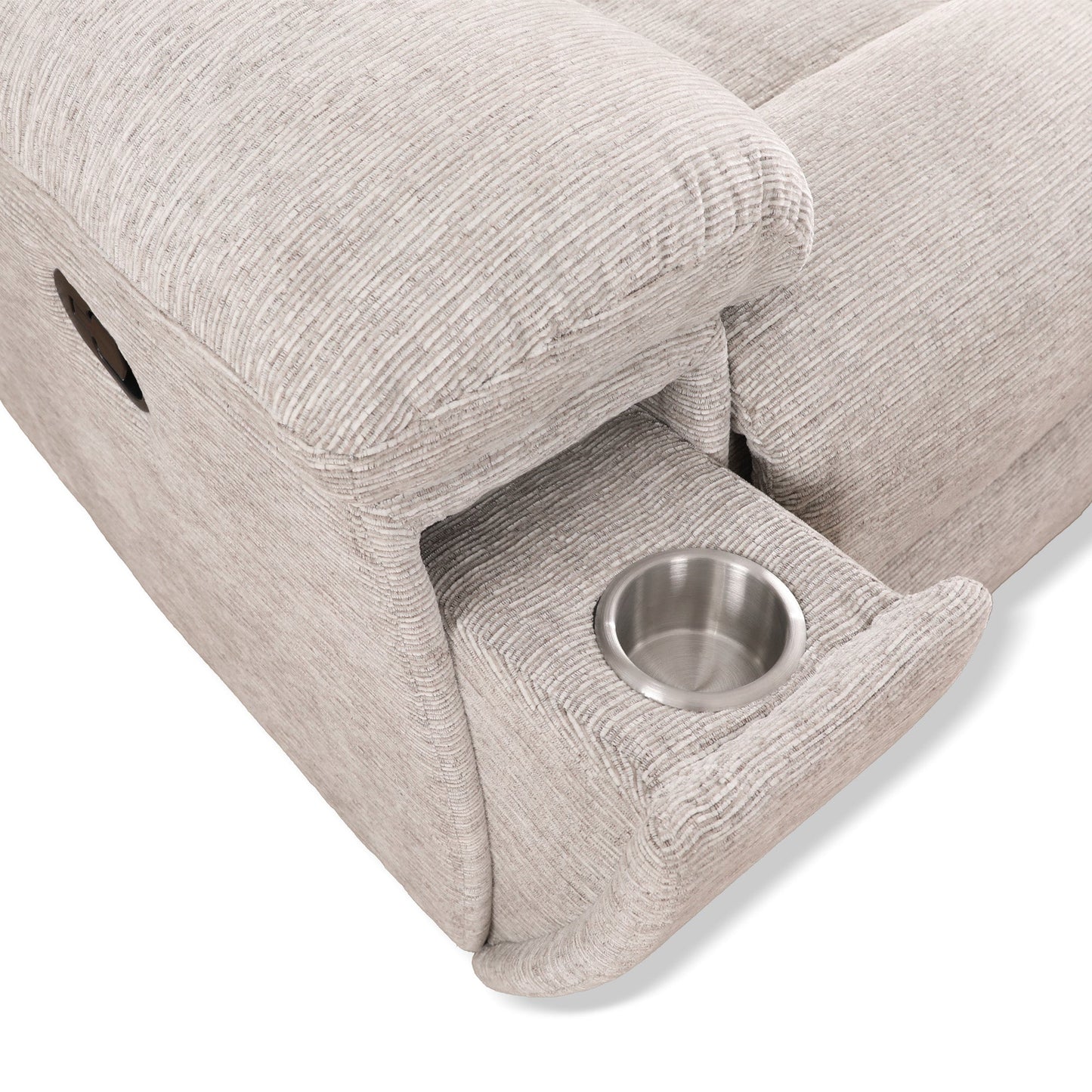 BUSTER - OPAL TAUPE MANUAL DUAL RECLINING SOFA