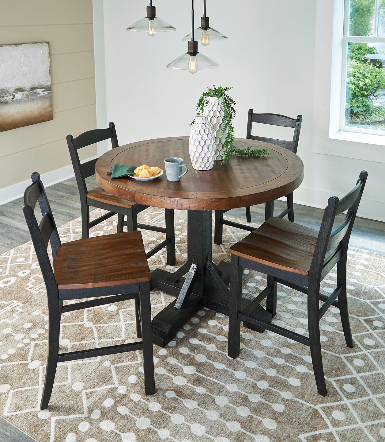 Valebeck Counter Height Dining Table and 4 Barstools Longstreet Living