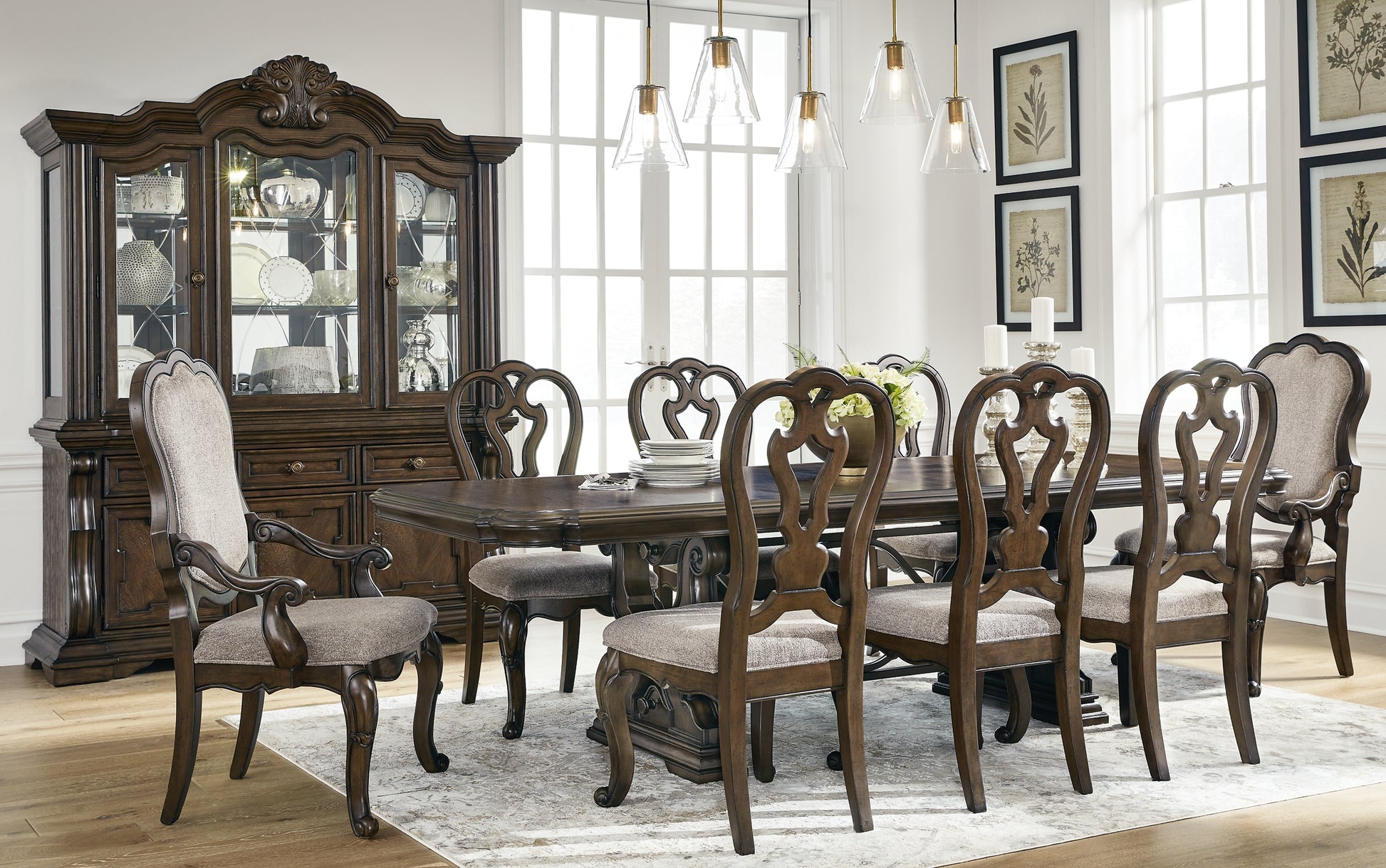Dining table and 8 chairs sale online
