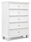 Fortman Full Panel Bed with Mirrored Dresser and Chest