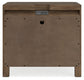 Cabalynn King Panel Bed with Storage with Mirrored Dresser, Chest and Nightstand
