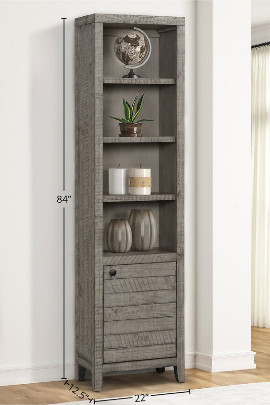 TEMPE - GREY STONE 22 IN. OPEN TOP BOOKCASE