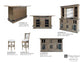 SUNDANCE DINING - SANDSTONE BUFFET SERVER 66 IN. X 19 IN.