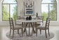 PURE MODERN DINING 54 IN. ROUND TABLE W/ WOOD BASE