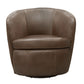 BAROLO - VINTAGE BROWN SWIVEL CLUB CHAIR