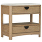 ESCAPE TWO-DRAWER NIGHTSTAND WITH STONE TOP