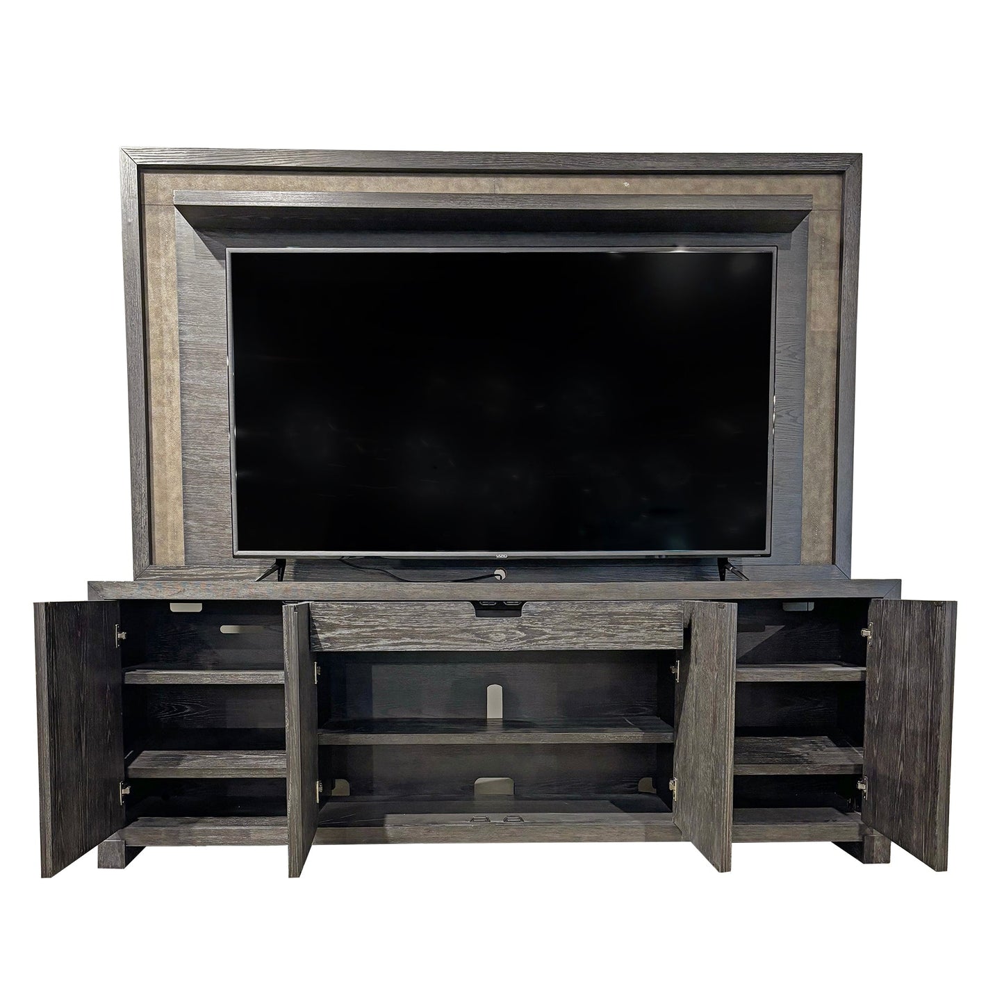 ASCENT 90 IN. TV CONSOLE WITH HUTCH AND BACK PANEL