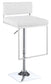 Alameda Adjustable Bar Stool White and Chrome