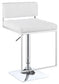 Alameda Adjustable Bar Stool White and Chrome