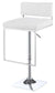 Alameda Adjustable Bar Stool White and Chrome