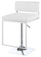 Alameda Adjustable Bar Stool White and Chrome