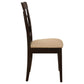 Gabriel Lattice Back Side Chairs Cappuccino and Tan (Set of 2)