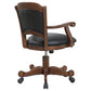 Turk Game Chair with Casters Black and Tobacco