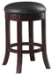 Aboushi Backless Swivel Counter Stool Brown (Set of 2)