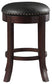 Aboushi Swivel Counter Height Stools with Upholstered Seat Brown (Set of 2)