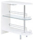 Adolfo 3-tier Bar Table Glossy White and Clear