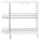 Adolfo Rectangular 2-tier Home Bar Table White High Gloss
