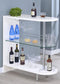 Adolfo 3-tier Bar Table Glossy White and Clear