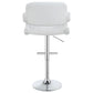 Brandi Adjustable Bar Stool Chrome and White