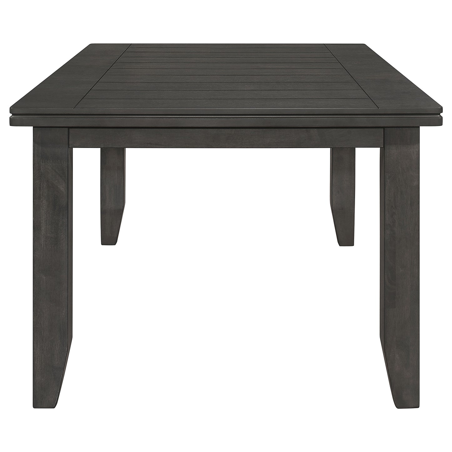 Dalila Rectangular Plank Top Dining Table Dark Grey