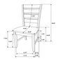 Dalila 6-piece Rectangular Dining Table Set Dark Grey