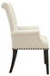 Alana Upholstered Arm Chair Beige and Smokey Black