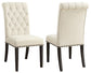 Alana Upholstered Side Chairs Beige and Smokey Black (Set of 2)