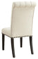 Alana Upholstered Side Chairs Beige and Smokey Black (Set of 2)