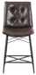 Aiken Upholstered Tufted Counter Height Stools Brown (Set of 2)