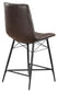 Aiken Upholstered Tufted Counter Height Stools Brown (Set of 2)