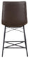 Aiken Upholstered Tufted Counter Height Stools Brown (Set of 2)