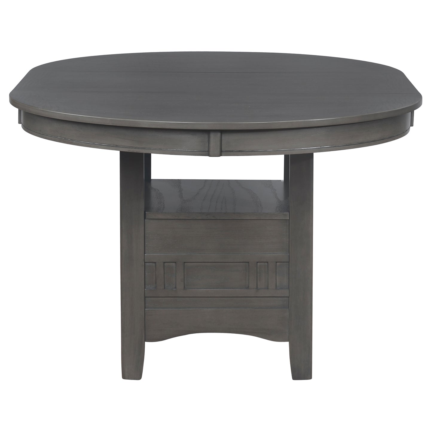 Lavon Oval 60-inch Wood Extension Leaf Dining Table Medium Grey