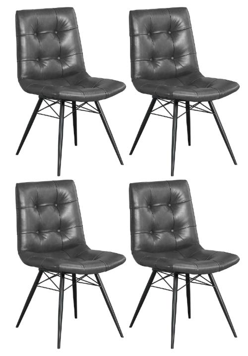 Aiken Tufted Dining Chairs Charcoal (Set of 4)