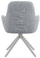 Abby Flare Arm Side Chair Light Grey and Chrome