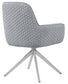 Abby Flare Arm Side Chair Light Grey and Chrome