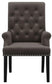 Alana Upholstered Tufted Arm Chair with Nailhead Trim