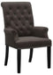 Alana Upholstered Tufted Arm Chair with Nailhead Trim