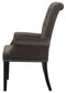 Alana Upholstered Tufted Arm Chair with Nailhead Trim