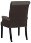 Alana Upholstered Tufted Arm Chair with Nailhead Trim