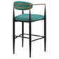 Tina Fabric Upholstered Bar Chair Green (Set of 2)