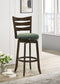 Murphy Ladder Back Pub Height Swivel Bar Stool Dark Cherry and Hunter Green